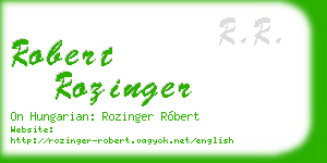 robert rozinger business card